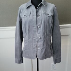 Charter Club Light Gray Jean Jacket